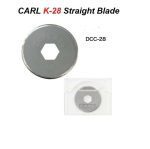 Carl K28 Replacement Trimmer Blade - High-quality, straight-cut blade for precise cuts. Compatible with DC200, DC210, DC230, and DC250 models. Cuts up to 32 sheets.