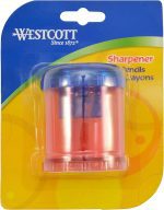 Westcott Pencil and Crayon Sharpener Plastic Case