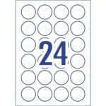 Avery Matte White Round Pricing Labels 40mm Pack Of 192
