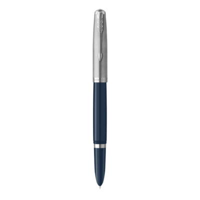 Parker 51 Midnight Blue Resin Chrome Trim Fountain Pen