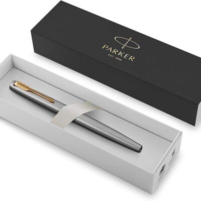 Parker Jotter Stainless Steel Gold Trim Fountain Pen