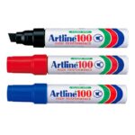 Artline 100 Permanent Marker 12mm Chisel Nib Blue
