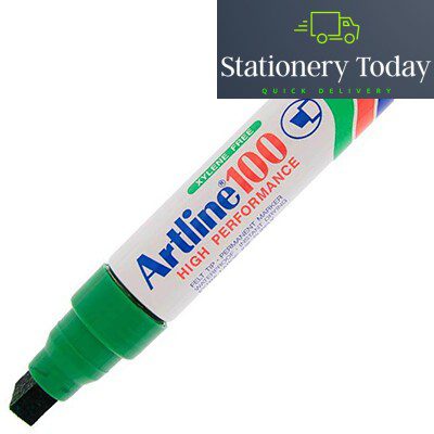 Artline 100 Permanent Marker 12mm Chisel Nib Green