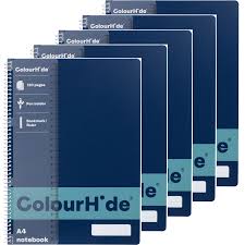Colourhide 5 Subject Book A4 250 Pages Navy