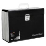 Colourhide Expanding Carry File Black