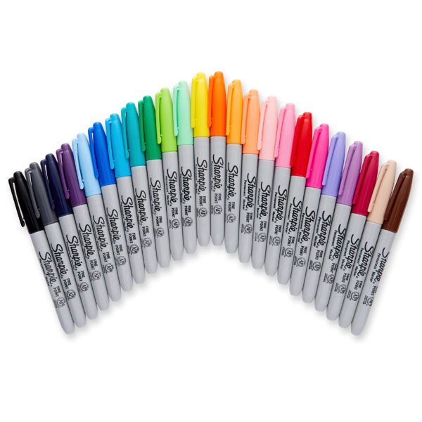 Sharpie Permanent Markers Fine Point Assorted Colors 18 Pack