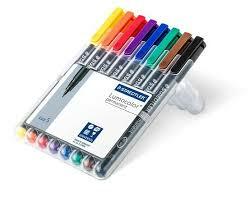 Staedtler Lumocolour 0.4mm Assorted Marking Pens 8 Pack