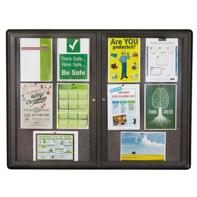 Quartet Enclosed Board Fabric 900 x 1200mm 2 Door