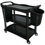cleanlink-utility-trolley-with-buckets-black