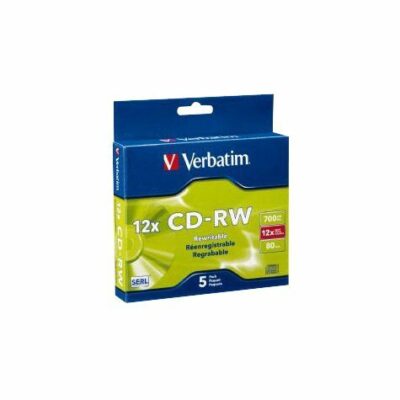 Verbatim CD-RW 700MB 5pk Slim Case 4x-12x High Speed Pack5