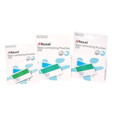 Rexel Laminating Pouch Credit Card (54x86mm) 2 x 125 Micron PK50
