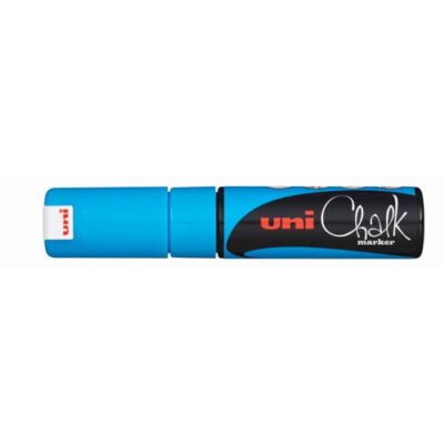 Uni Liquid Chalk Marker Chisel Tip Pwe-8k Light Blue