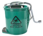 cleanlink-mop-bucket-heavy-duty-metal-wringer-16-litre-green
