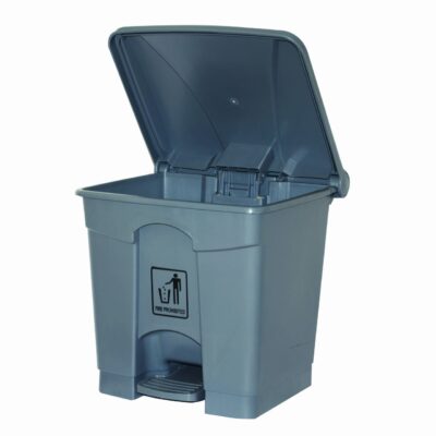 cleanlink-rubbish-bin-with-pedal-lid-30litre-grey