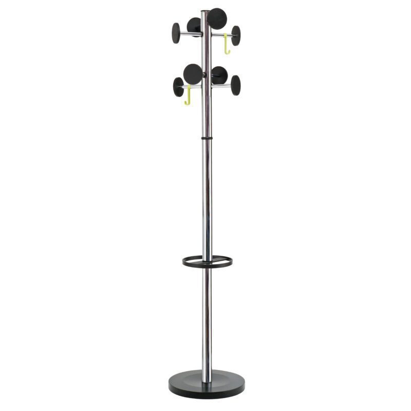 Alba Stan 3 Coat Rack Silver / Black