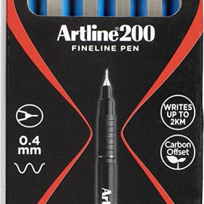 Artline 200 Fineliner Blue Pack of 12