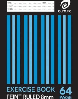 Olympic Exercise Book A4 64 Page 8mm Feint Ruled
