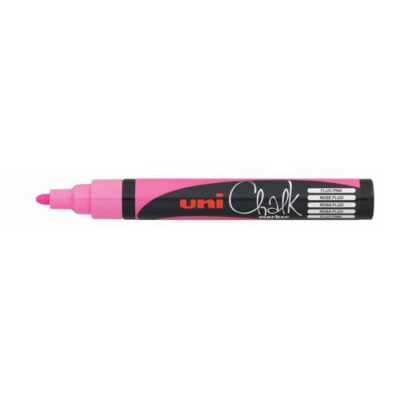 Uni Liquid Chalk Marker Bullet Tip Pwe-5m Fluoro Pink