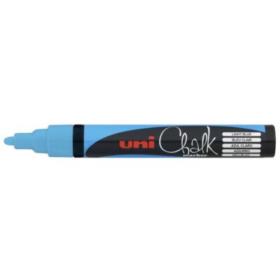 Uni Liquid Chalk Marker Bullet Tip Pwe-5m Light Blue