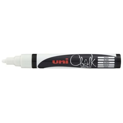 Uni Liquid Chalk Marker Bullet Tip Pwe-5m White