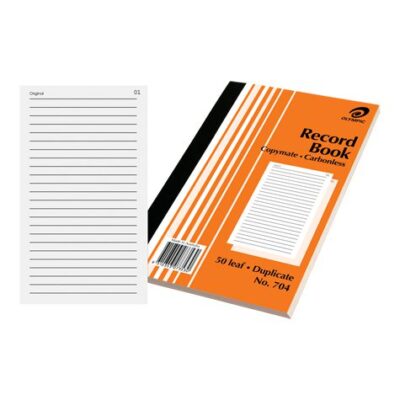 Olympic Record Book Carbonless Duplicate #704