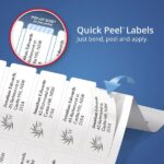 Avery 45up Quick Peel Address Labels With Sure Feed 100 Sheets