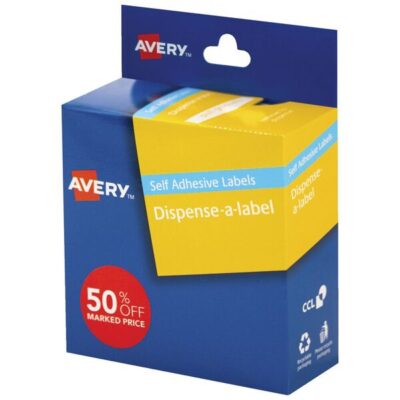Avery 50% Off Marked Display Label Red 300 Pack