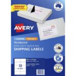 Avery 959031 10up Laser Shipping Labels 100 Sheets