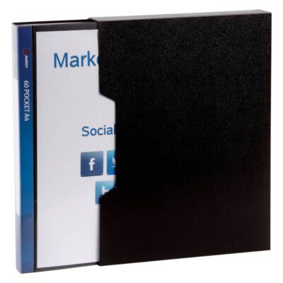 Avery Insert Cover Display Book 60 Pocket A4 Black With Slip Case