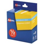 Avery Pre-Printed 1/2 Price Dispenser Labels 300 Pack