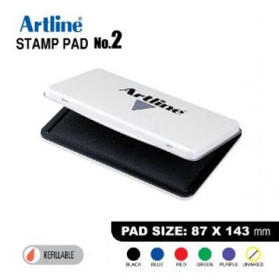 Artline Premium Stamp Pad #2 Ehj 4 Black, Pad Size 87x143 Mm