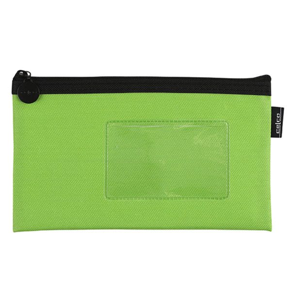 Celco Pencil Case 204mm X 123 mm Lime Green 10 Pack