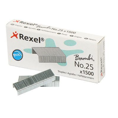 Rexel No.25 Bambi Staples 4mm Box of 1500