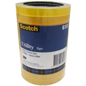 Scotch Utlitiy Tape Tower 610 12mm X 66m 12 Rolls