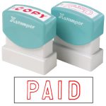 Xstamper 1005 Paid Stamp Red