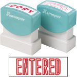 Xtamper 1021 ENTERED Stamp Red
