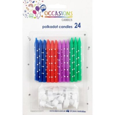 Alpen Candles Polkadot Candles With Holders P24
