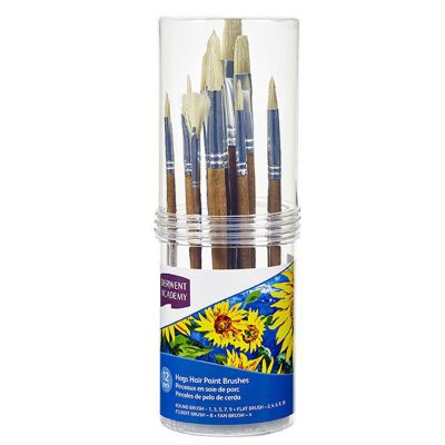 Derwent Academy Hogs Hair Paintbrush Cylinder Set Large Pack of 6