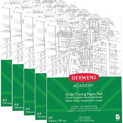 Derwent Academy Tracing Paper Pad A4 Portrait 25 Sheets