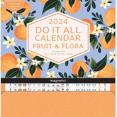Orange Circle 2024 Do It All Wall Calendar Fruit & Flora
