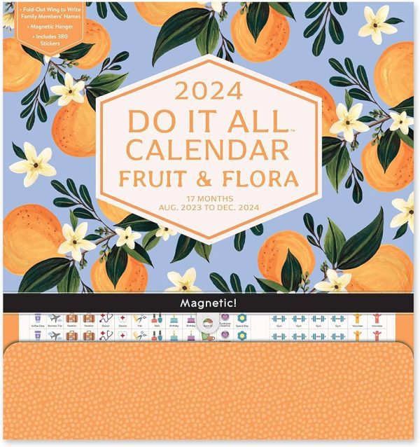 Orange Circle 2024 Do It All Wall Calendar Fruit & Flora