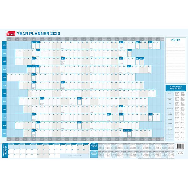Sasco 2023 Year Planners Standand 610 X 870MM 